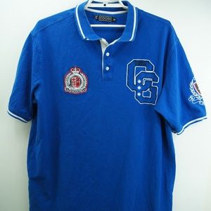 Coogi Mens Polo Short Sleeve Shirt Blue